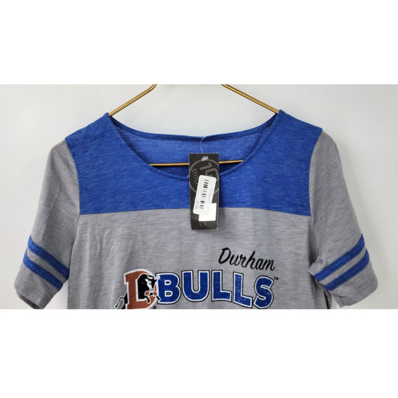 New NWT Durham Bulls Grey And‎ Blue Tee Small - Picture 3 of 7